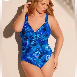 NWT Miraclesuit Plus Size Revele Underwire One Piece Swimsuit